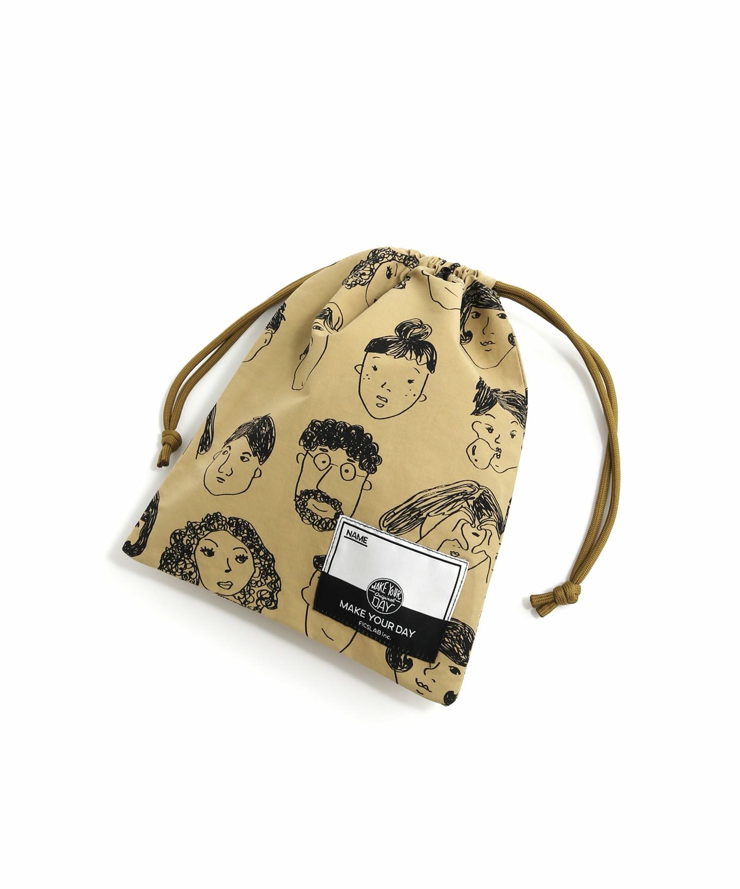 セール】いろんな顔総柄巾着3点セット | MAKE YOUR DAY