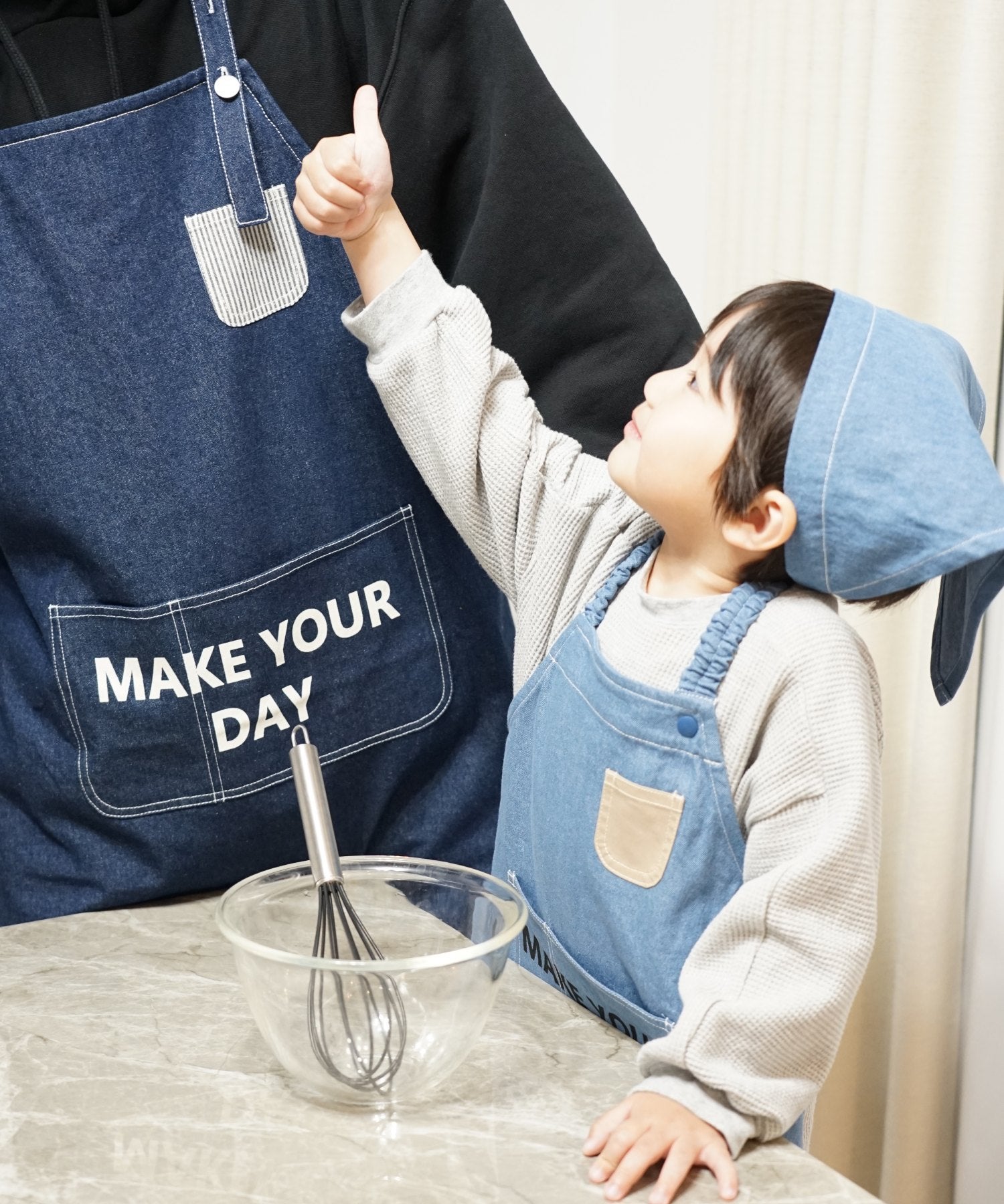 三角巾付き親子エプロン□キッズ | MAKE YOUR DAY