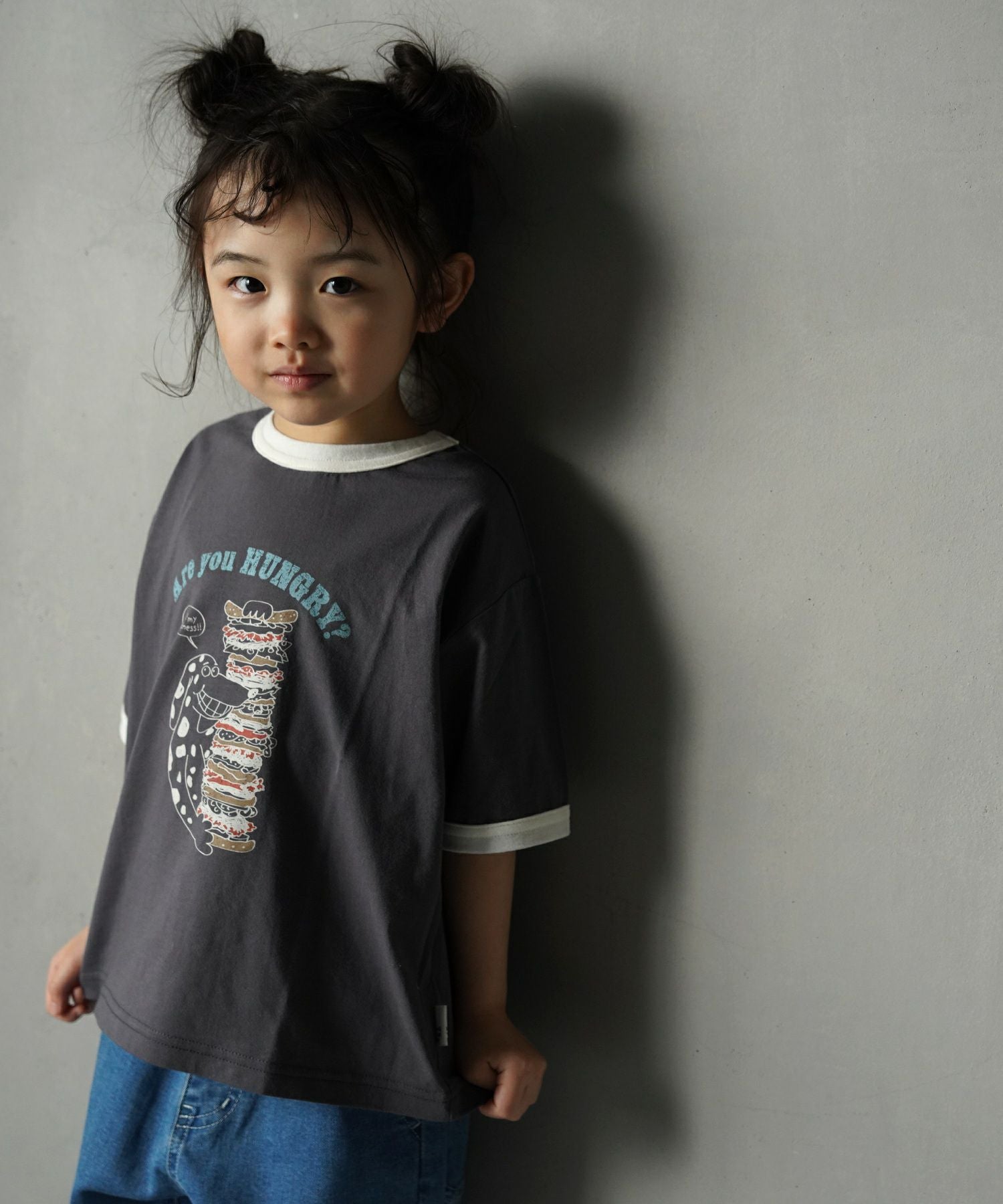 ハングリードッグ半袖リンガーTシャツ□80～140cm|≪公式≫メイクユアデイ