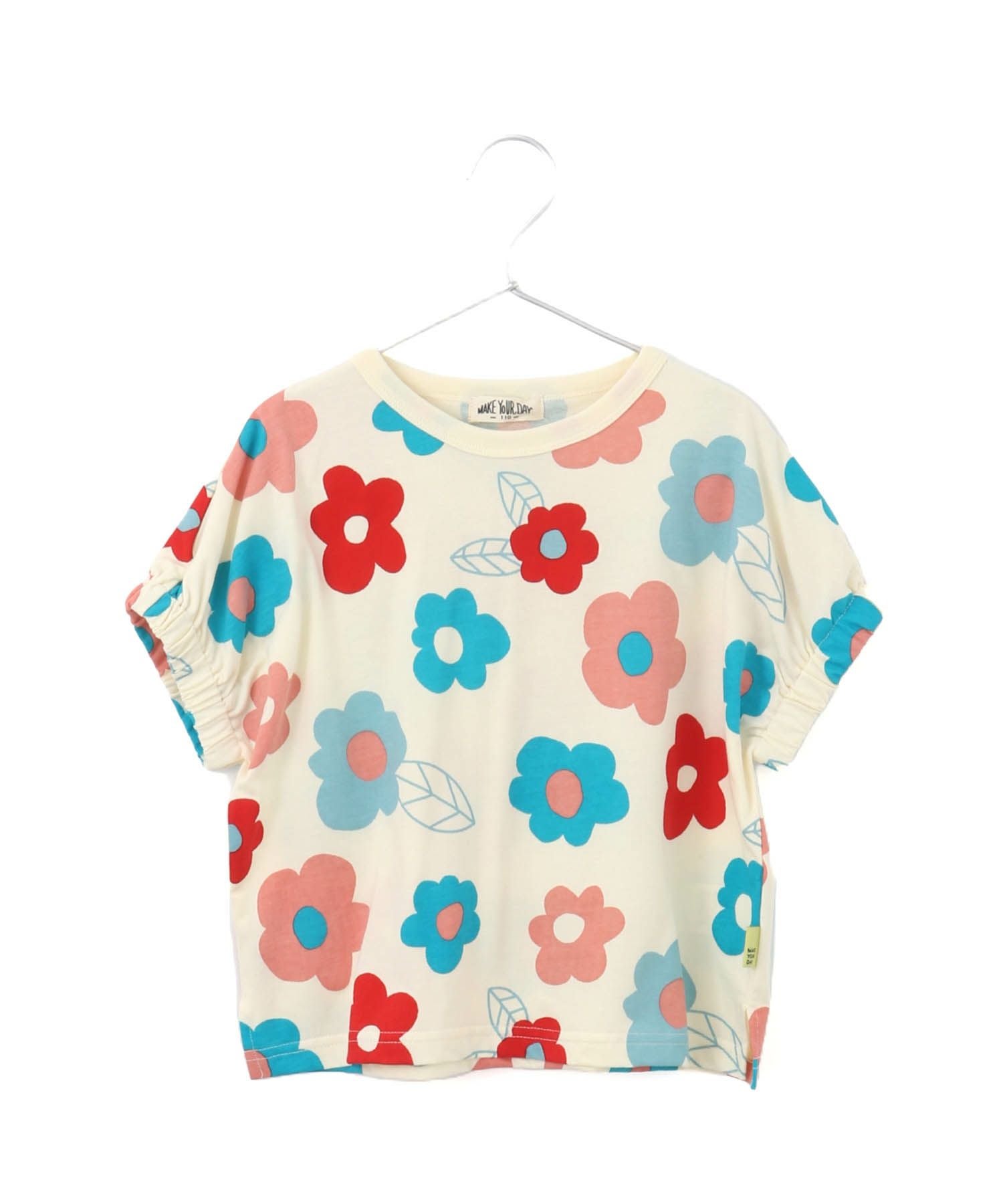 セール】レトロポップなお花総柄半袖Tシャツ□80～140cm | MAKE YOUR DAY