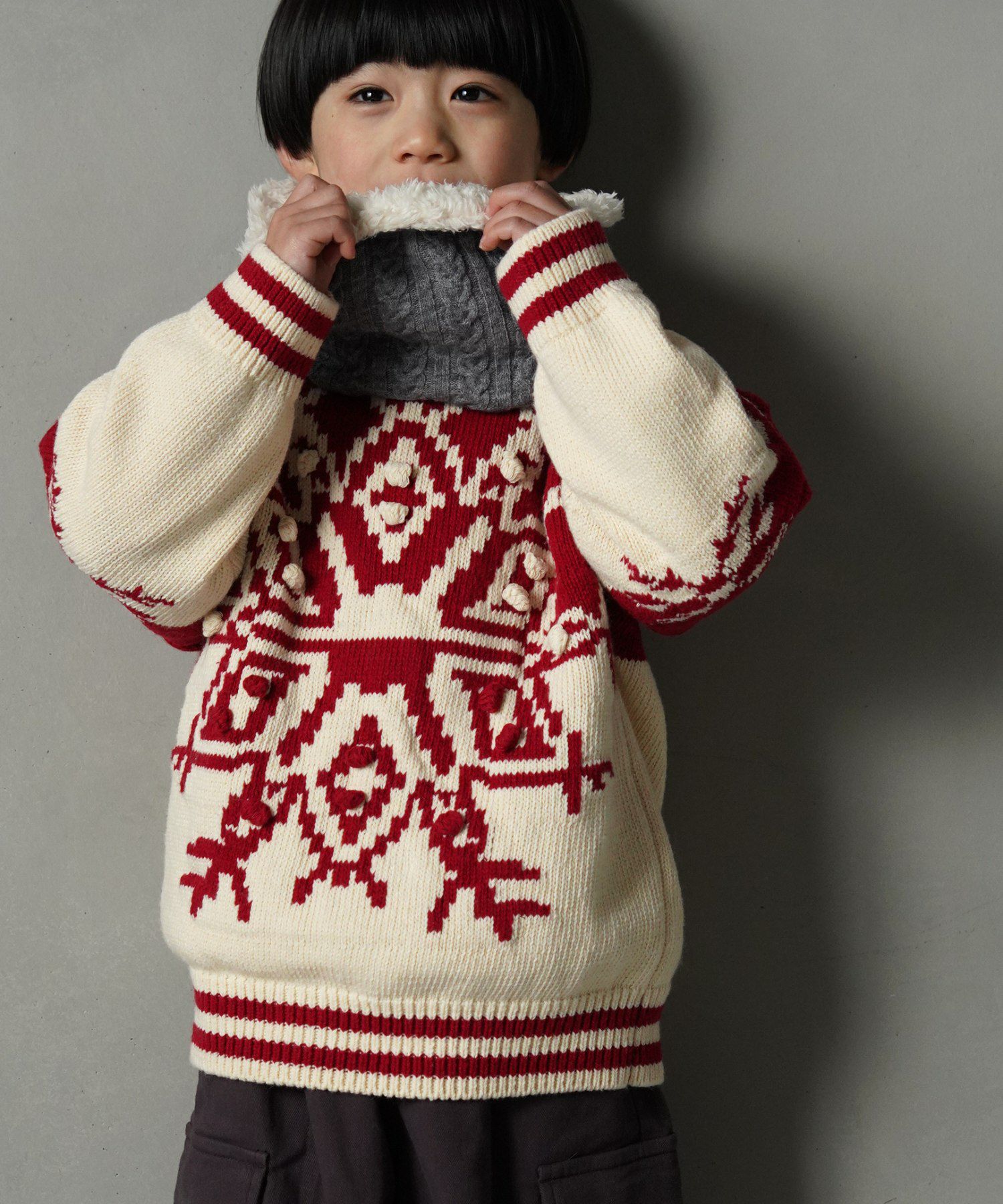雪の結晶柄セーター□80～140cm|≪公式≫メイクユアデイ