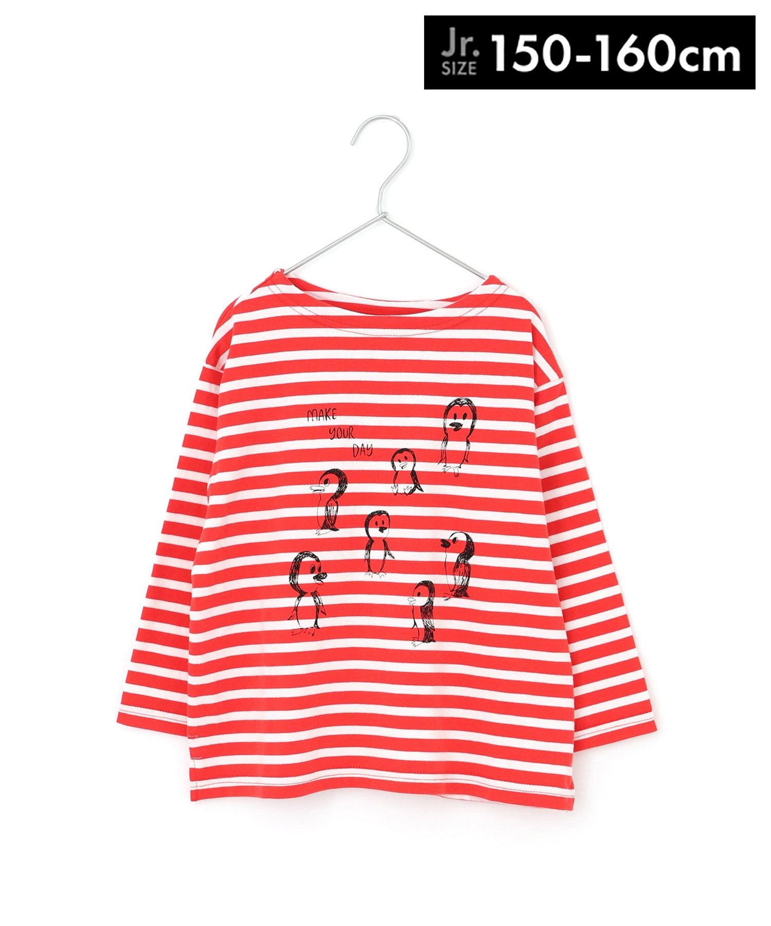 ペンギンボーダー長袖Tシャツ□150.160cm|≪公式≫メイクユアデイ