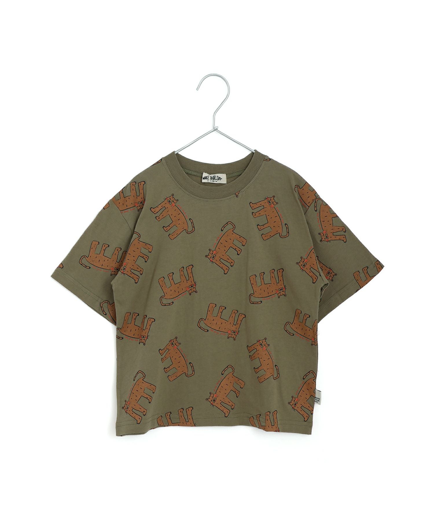 アートなヒョウ総柄半袖Tシャツ□80～140cm|≪公式≫メイクユアデイ