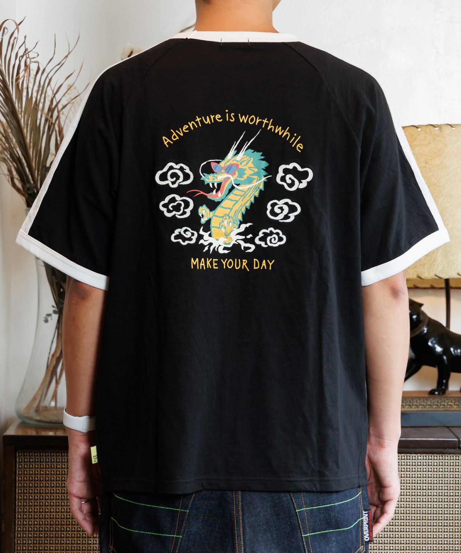 ドラゴンスカジャン風半袖Tシャツ□パパサイズ|≪公式≫メイクユアデイ