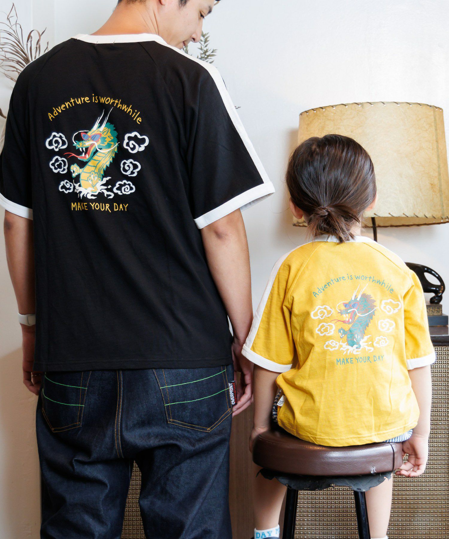 ドラゴンスカジャン風半袖Tシャツ□パパサイズ|≪公式≫メイクユアデイ