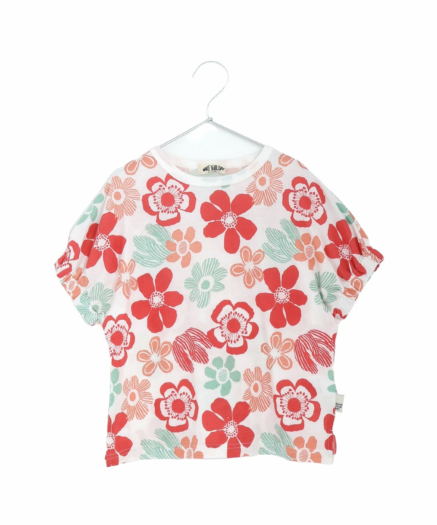 セール】おっきなお花総柄半袖Tシャツ□80～140cm | MAKE YOUR DAY
