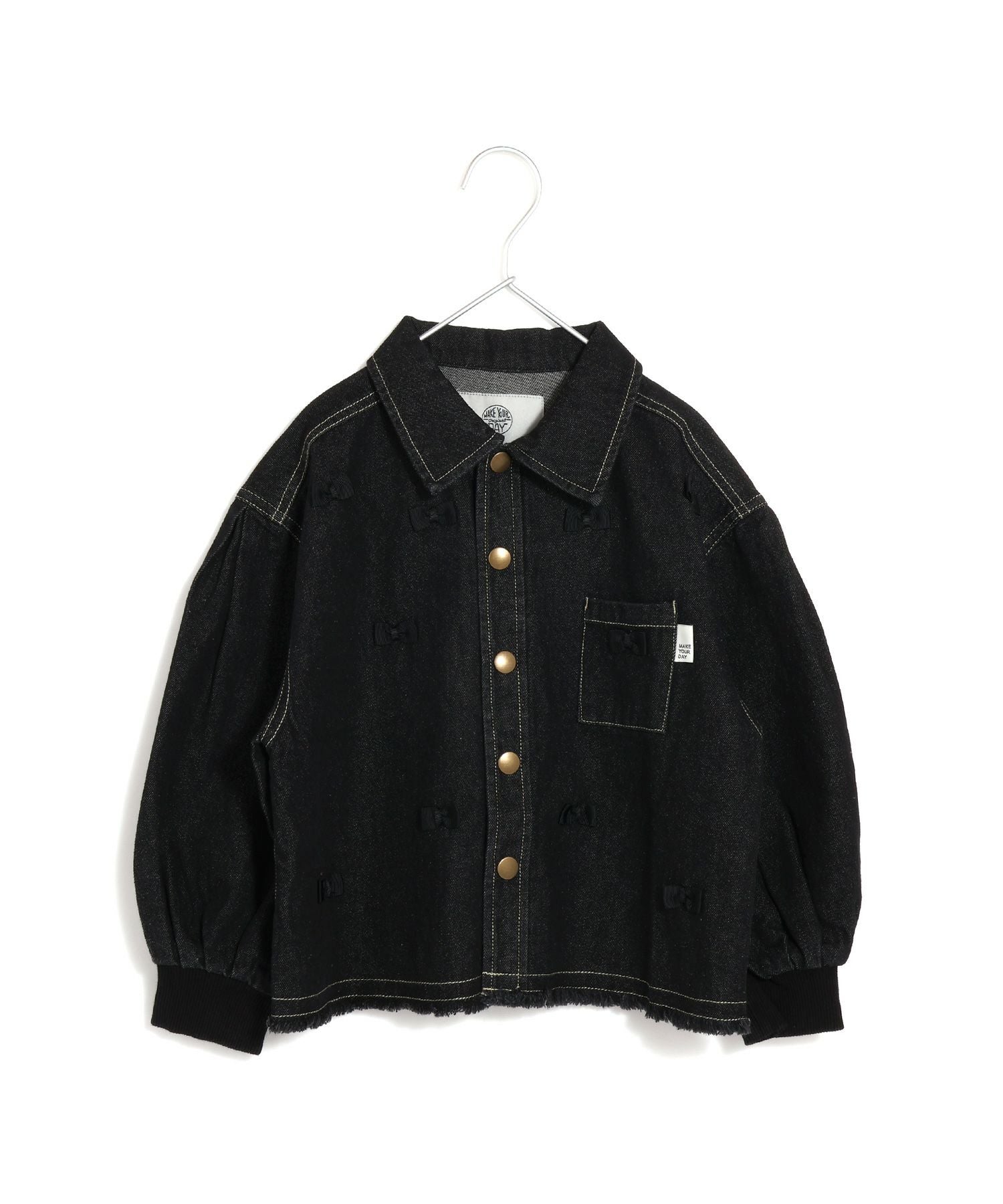 セール】セットアップできるリボンデニムブルゾン□80～140cm | MAKE