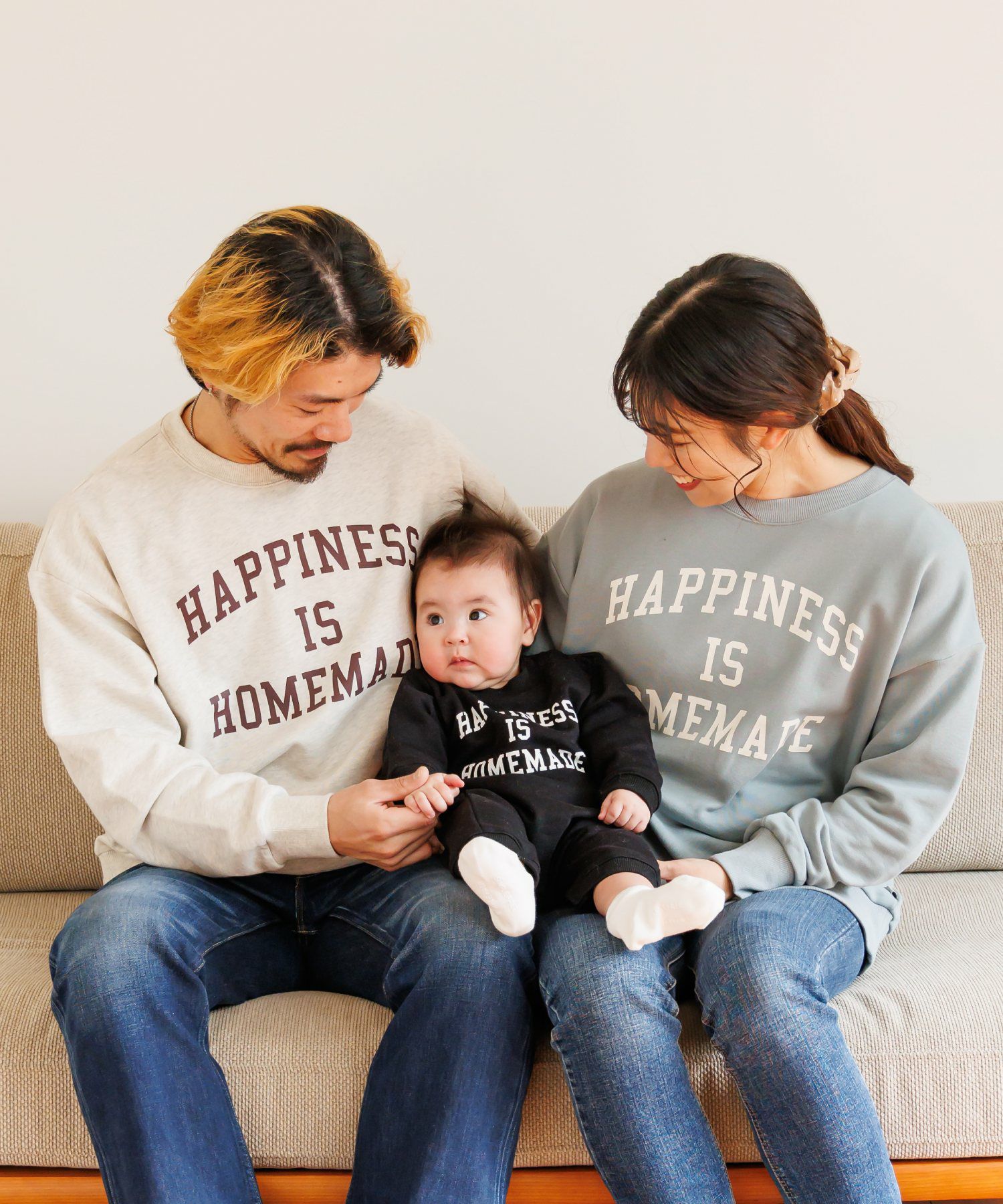 セール】HOMEMADEロゴファミリー裏毛トレーナー□パパサイズ | MAKE