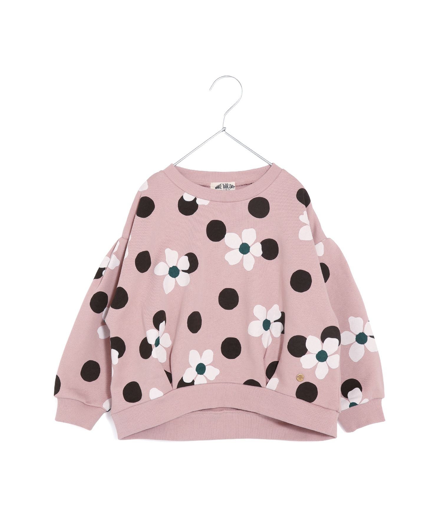 セール】たっぽりシルエットお花総柄裏毛トレーナー□80～140cm | MAKE