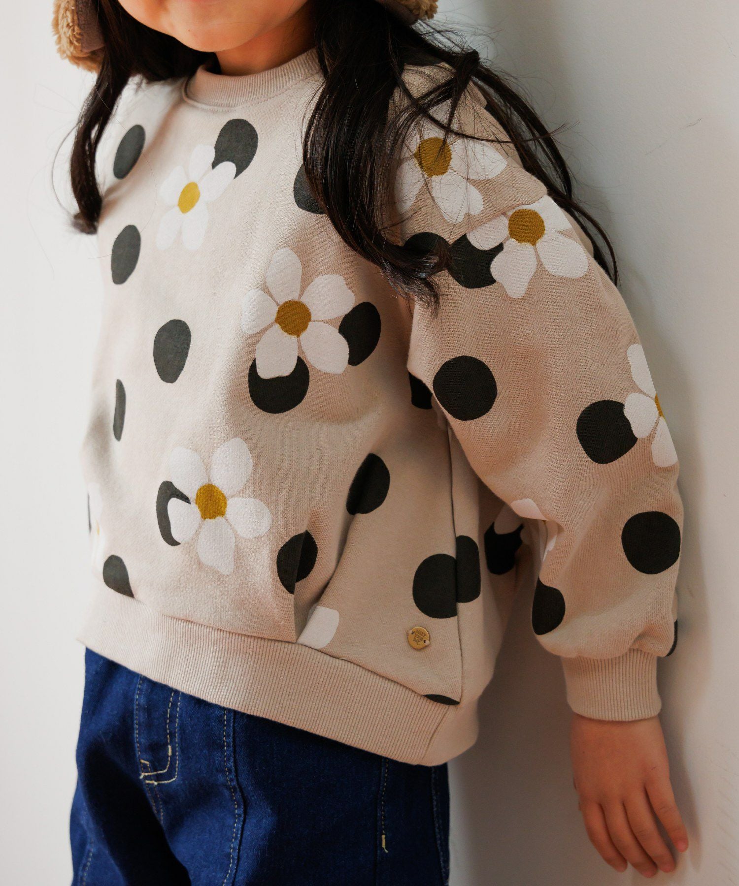 セール】たっぽりシルエットお花総柄裏毛トレーナー□80～140cm | MAKE