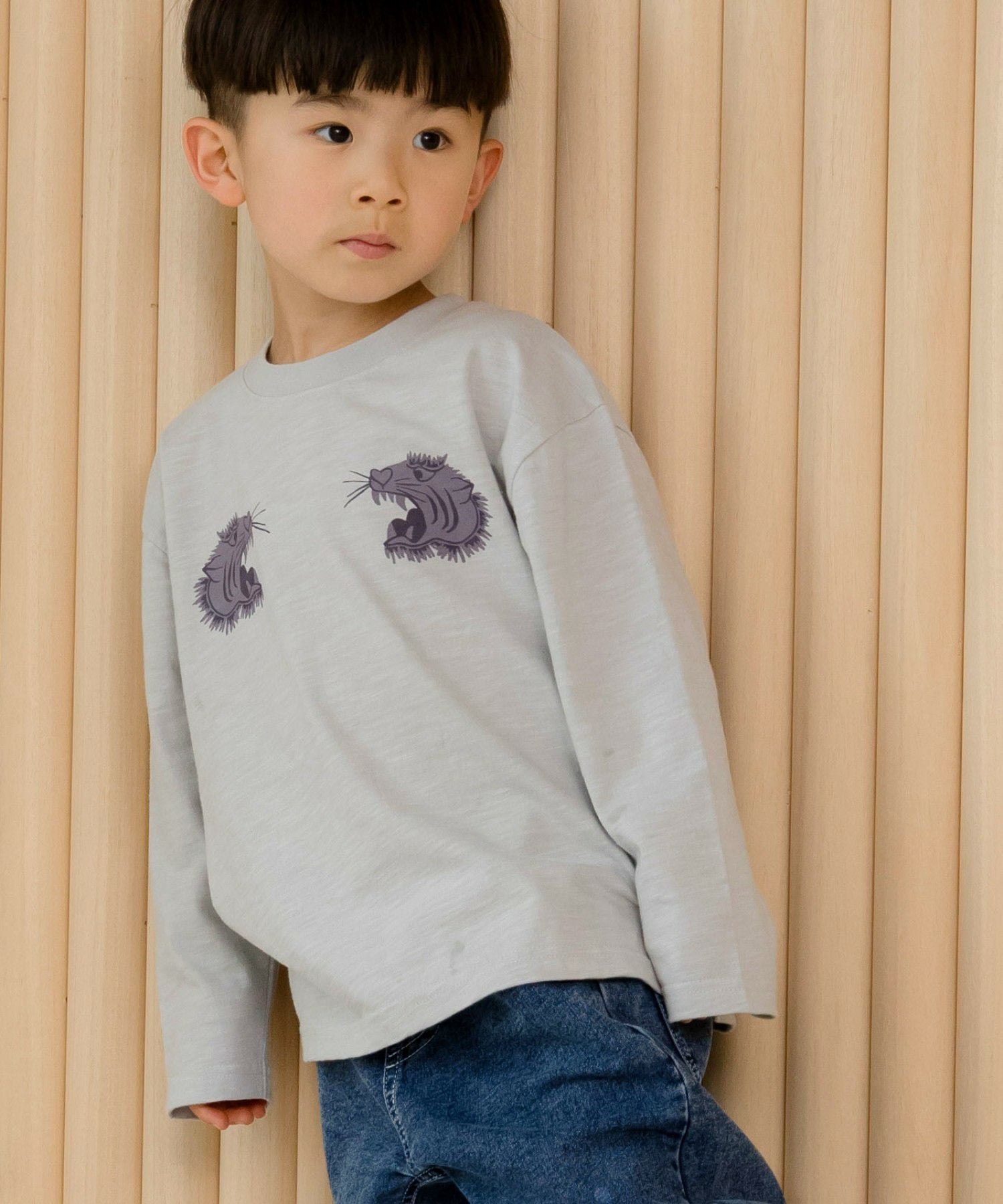 JAPANトラ柄長袖Tシャツ□80～140cm|≪公式≫メイクユアデイ