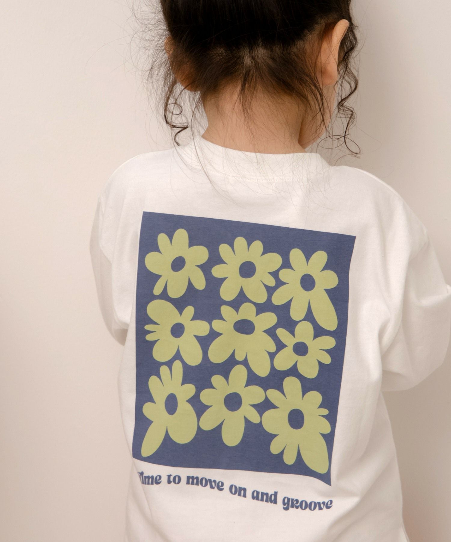 レトロフラワープリントファミリー長袖Tシャツ□80～140cm|≪公式