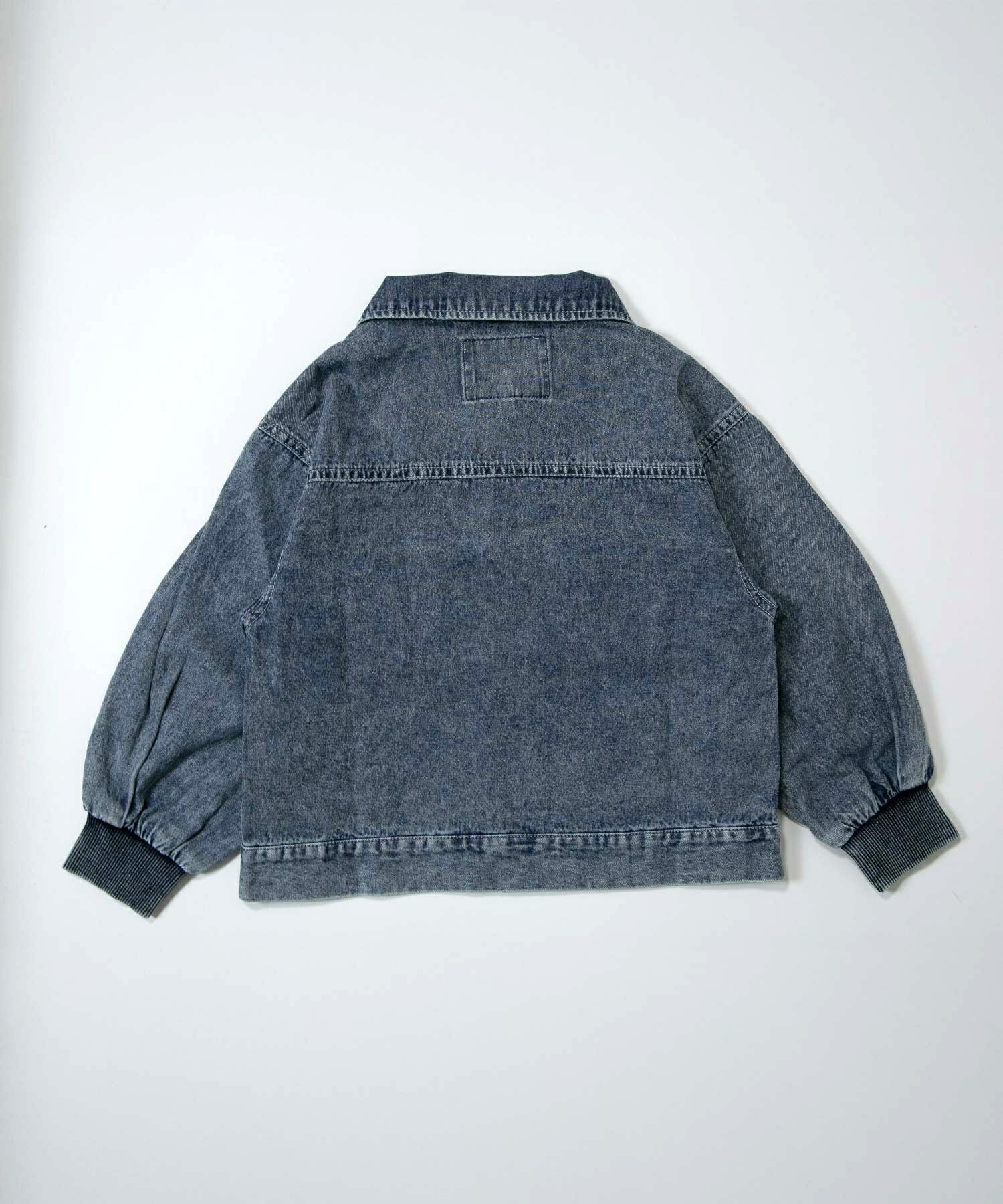 ジップアップデニムブルゾン□150.160cm | MAKE YOUR DAY