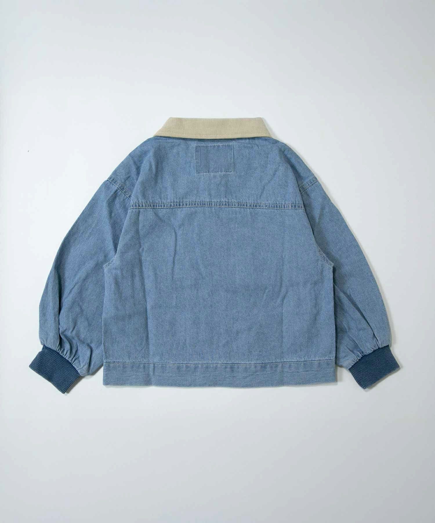 ジップアップデニムブルゾン□150.160cm | MAKE YOUR DAY