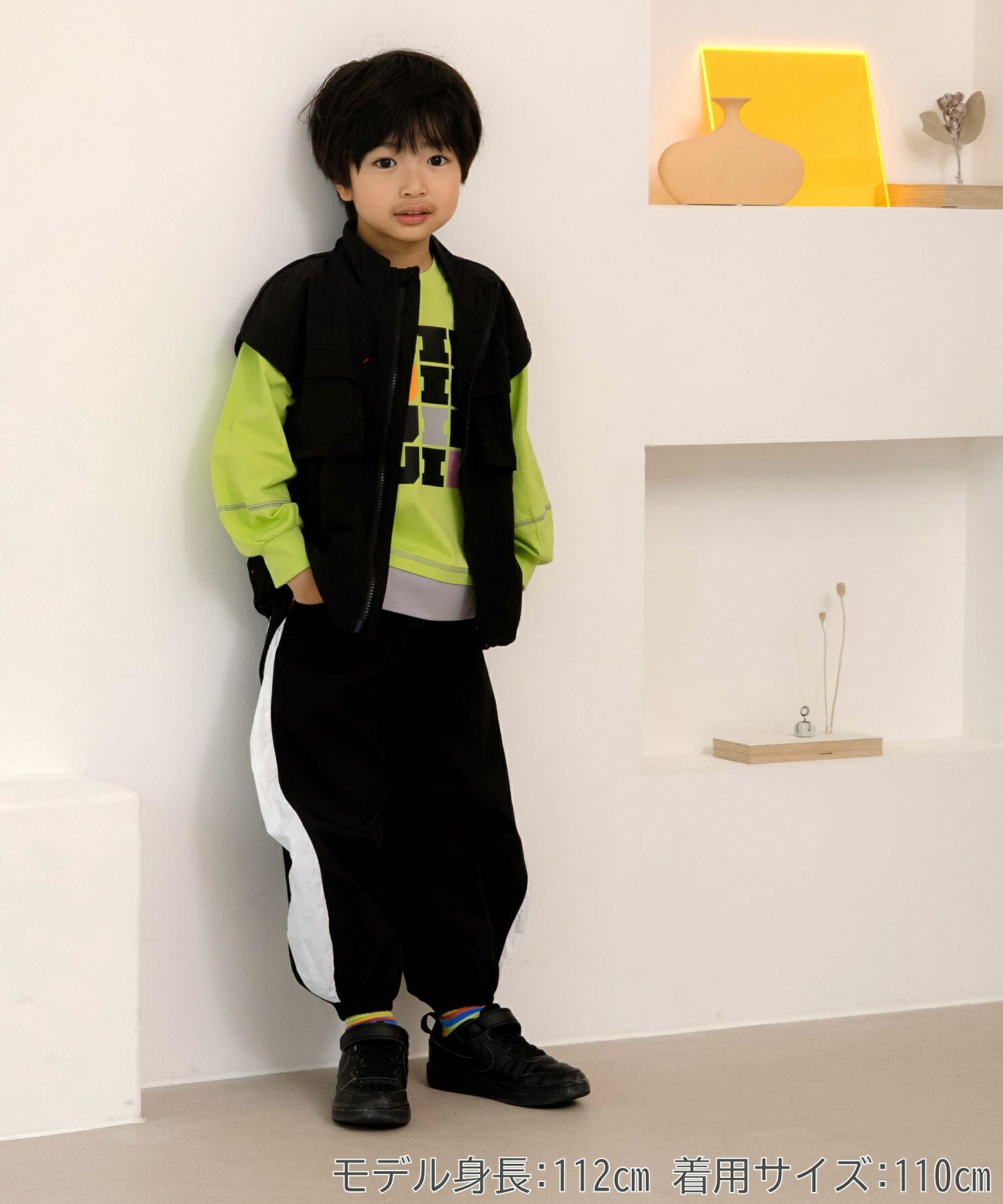 バイカラーパラシュートパンツ□80～140cm|≪公式≫メイクユアデイ