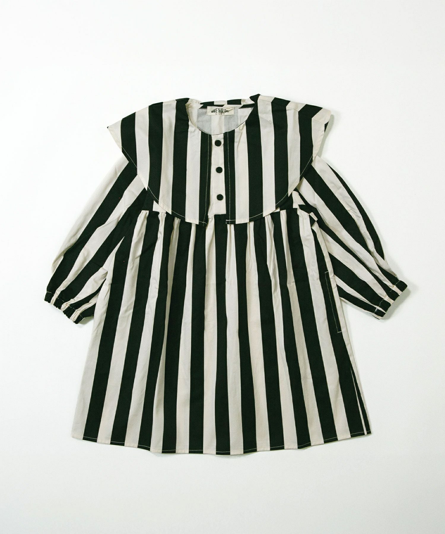 ビッグカラーストライプワンピース□80～140cm|≪公式≫メイクユアデイ