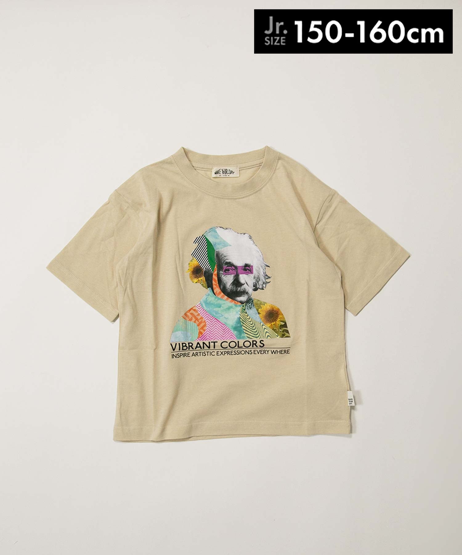 アート×アインシュタイン半袖Tシャツ□150.160cm|≪公式≫メイクユアデイ