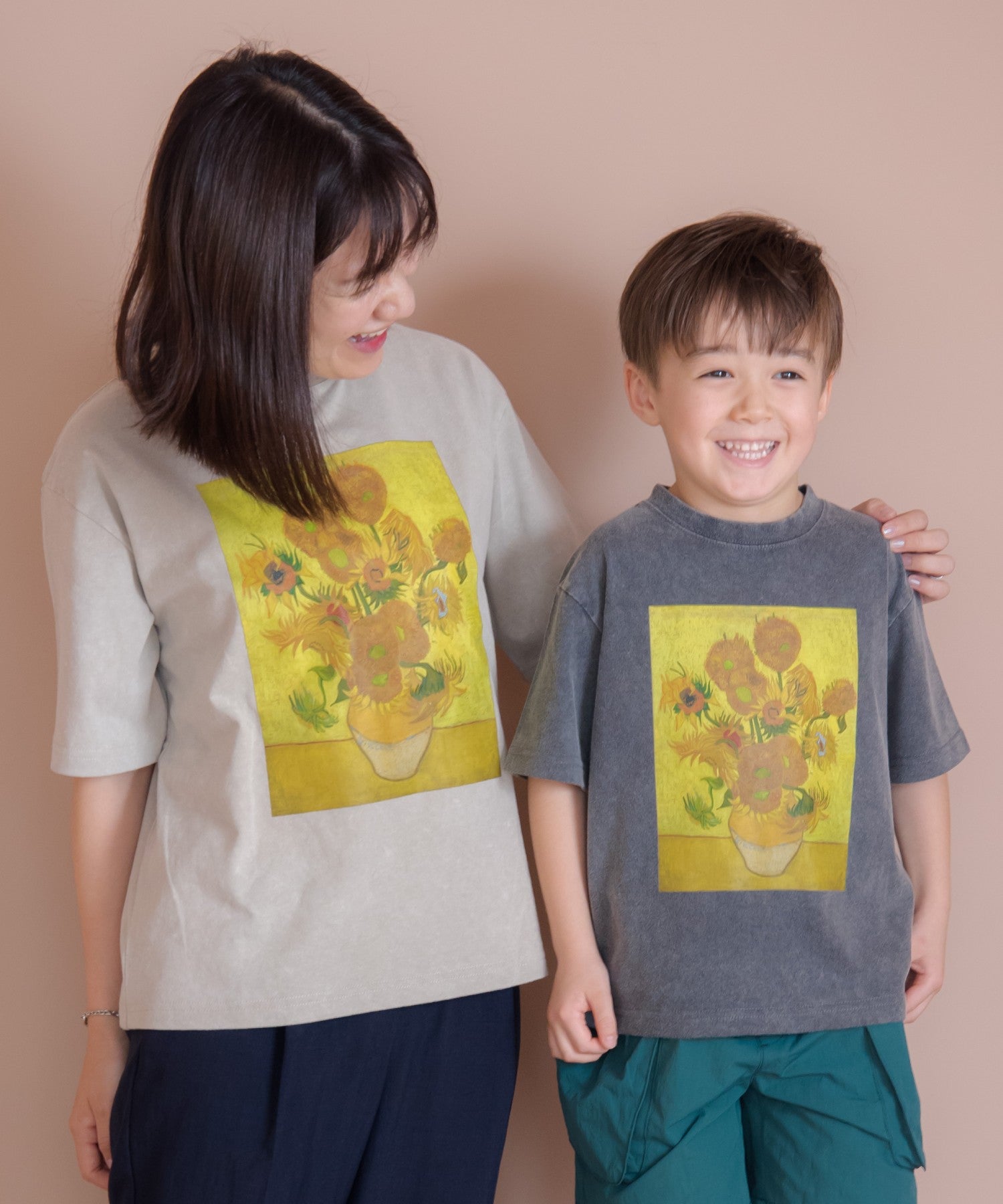 製品染めひまわり半袖Tシャツ□80～140cm|≪公式≫メイクユアデイ